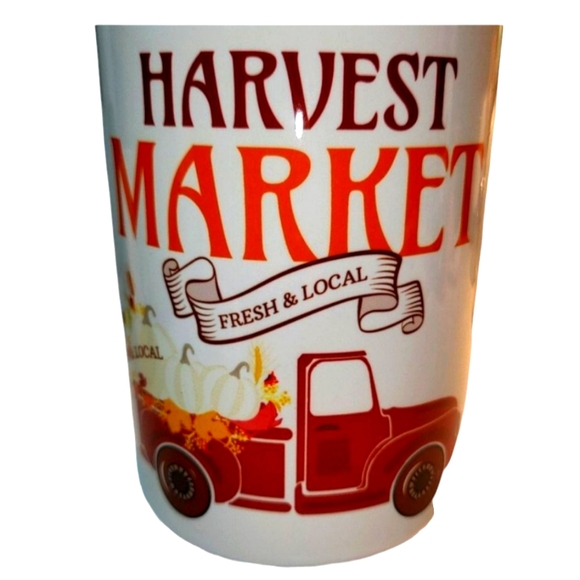 New Handmade White Harvest Market Ceramic Coffee Mug 15oz – Sublimation - Picture 2 of 4